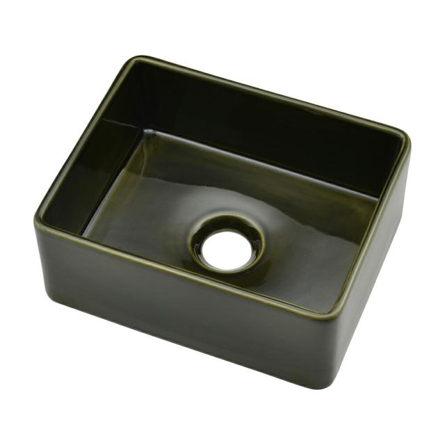 カクダイ　角型手洗器　茶　【品番：493-249-GR】
