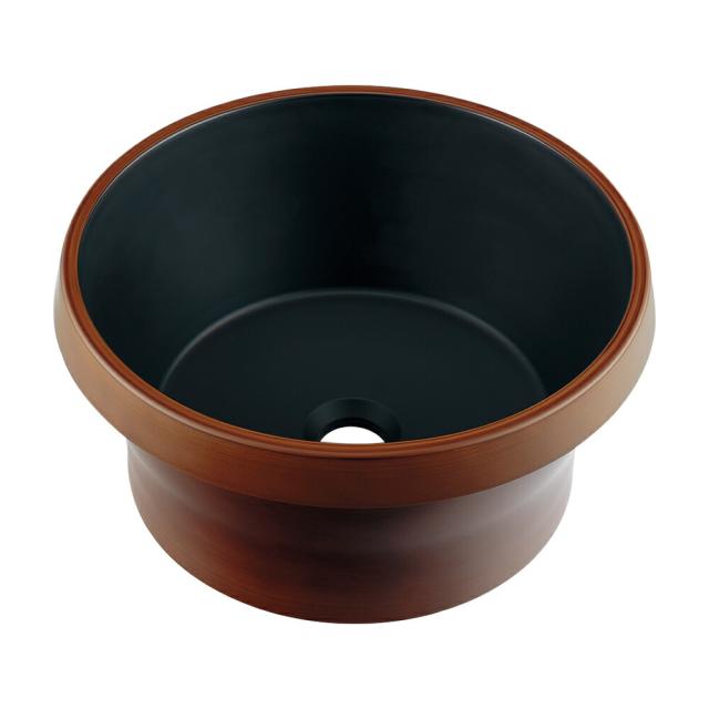 カクダイ　丸型手洗器　カカオ　QuQu　【品番：493-264-DD】