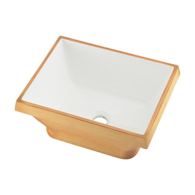 カクダイ　角型手洗器　クルミ　QuQu　【品番：493-265-LW】