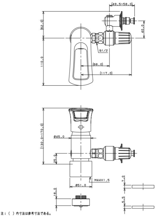 KAKUDAI ワンホール用分岐金具 789-702-T2