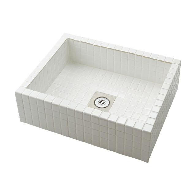 カクダイ　水栓柱パン（タイル貼り）　白　【品番：624-970】
