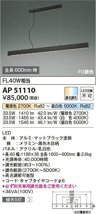 コイズミ照明　ペンダント　【品番：AP51110】_1