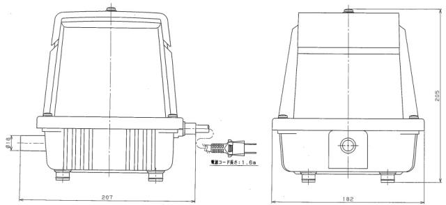 工進　浄化槽用エアーポンプ コーシンブロワポンプ（AK-30-AAA-0）　【品番：AK-30】_2