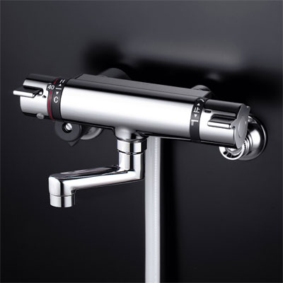 KVK　サーモスタット式シャワー80mmパイプ付　一般地用　【品番：KF800TN】