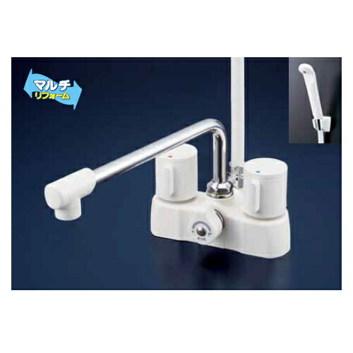 KVK　デッキ形2ハンドルシャワー　寒冷地用　【品番：KF2008ZG3】