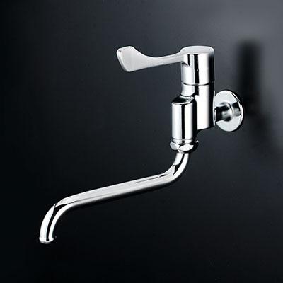 KVK　ワンタッチハンドル付自在水栓 240mmパイプ付　一般地・寒冷地共用　【品番：K1800R2】