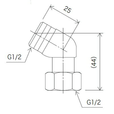 KVK　斜めエルボ　メッキ仕様（10個入）　【品番：ZS511G-10】_2
