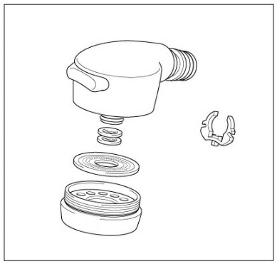 KVK　旧MYM シャワーヘッド ホワイト　【品番：HC737DW】