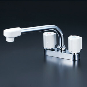 KVK　2ハンドル混合栓（200mmパイプ付）　【品番：KM17GN】