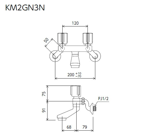 KVK　2ハンドル混合栓　【品番：KM2GN3N】_1