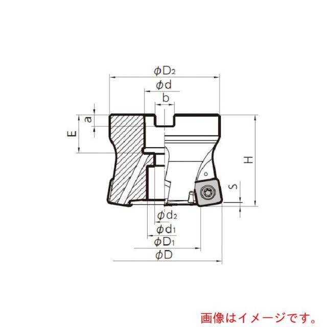 京セラ　高送りカッタ　ＭＦＨ　Ｈａｒｒｉｅｒ　フェースミル（ＳＯＭＴ１０タイプ）ミリ仕様　刃径５０ｍｍ　刃数５枚　全長５０ｍｍ　【品番：MFH050R-10-5T-M】