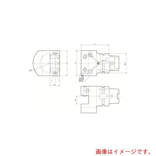 京セラ　ツーリング機器　外径・端面加工角シャンク取付用ホルダ　【品番：T100H-S2525-105F】
