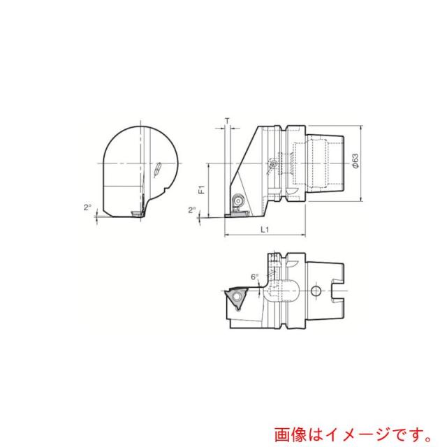 京セラ　複合加工機用旋削工具　外径溝入れ加工用ホルダ　ＫＧＢＡ　【品番：T63H-KGBAL-22-25】