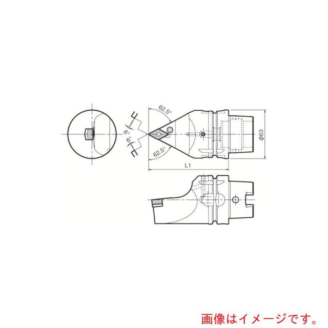 京セラ　複合加工機用旋削工具　外径・倣い加工用ホルダ　ＰＤＮＮ　【品番：T63H-PDNNN-H15】