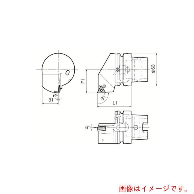 京セラ　複合加工機用旋削工具　外径加工用ホルダ　ＰＴＧＮ　【品番：T63H-PTGNL-DX16】