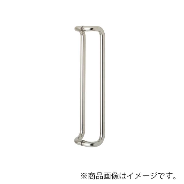 MARUKI　L型ハンドル（両面用） 25φ 寸法600　鏡面クローム　【品番：G-480】