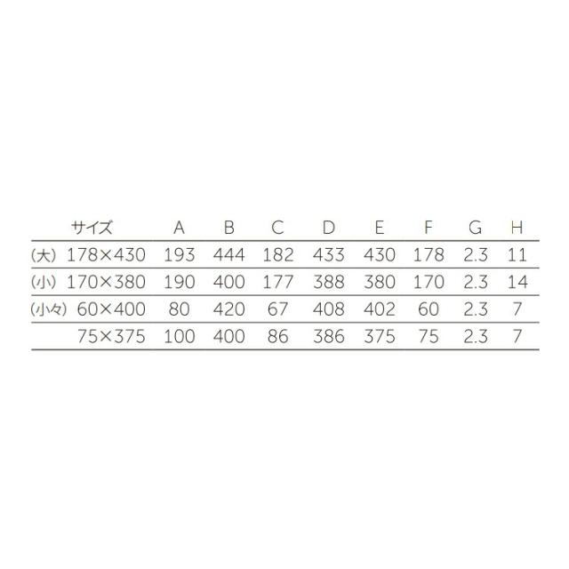 MARUKI　P.Cドアー用ガラリ 75ｘ375　木目　【40個】　【品番：P-130】