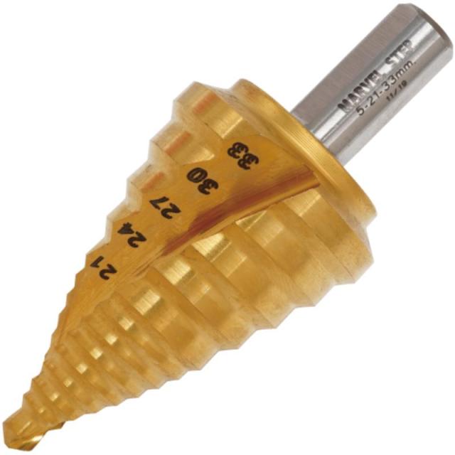 マーベル　チタンコーティングステップドリル（ストレートシャンクタイプ）　【品番：MSB-33G】