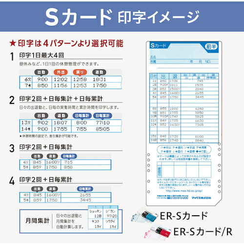 マックス　MAX　電子タイムレコーダ　電波時計搭載　抗菌・抗ウイルス仕様　ＥＲ−１１０ＳＵＷ／ＡＢ　ホワイト　４回印字　【品番：ER-110SUW/AB】_2