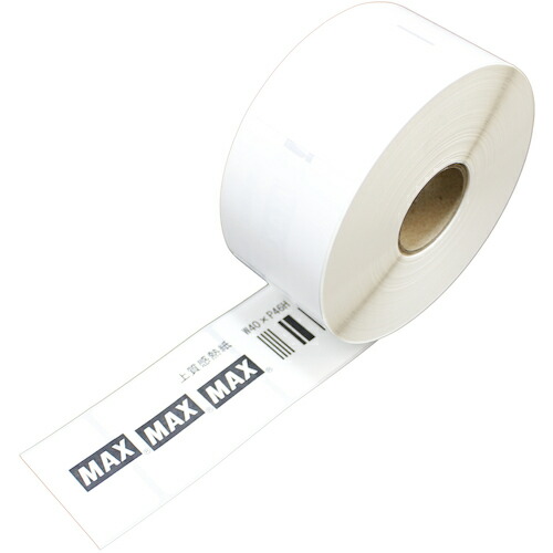マックス　MAX　感熱ラベルプリンタ　ＬＰ−５５Ｓ／５０Ｓ／７０Ｓ用ラベル　ＬＰ−Ｓ４０４６Ｈ　剥離用幅４０×ピッチ４６ｍｍ　８４０枚×６巻　【品番：IL90642】