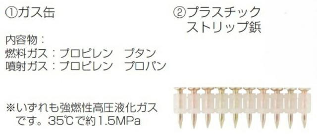 未来工業　ガス缶･鋲（25mm）セット ガス式鋲打機用　【品番：GG-F25B】_2