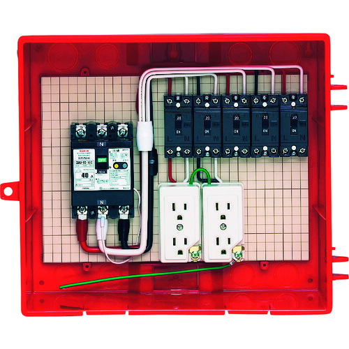 未来工業　屋外電力用仮設ボックス（赤色）　【品番：RB-13AO4】
