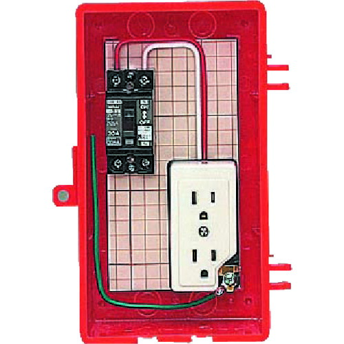 未来工業　屋外電力用仮設ボックス（赤色）　【品番：RB-1A】