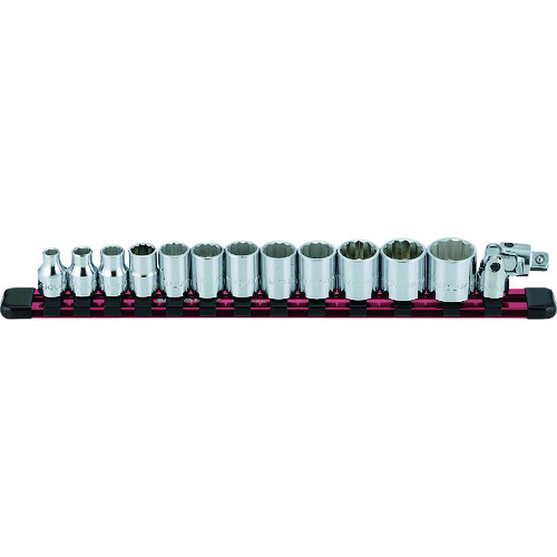 水戸工機　ミトロイ　3/8（9.5mm） ソケットレンチセット スタンダードタイプ 12コマ 14点　【品番：SH314】