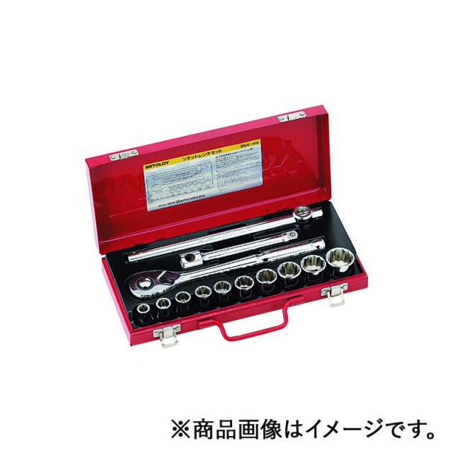 水戸工機　ミトロイ　1/2（12.7mm） ソケットレンチセット スタンダードタイプ 10コマ 14点　【品番：SN414M-ISO】