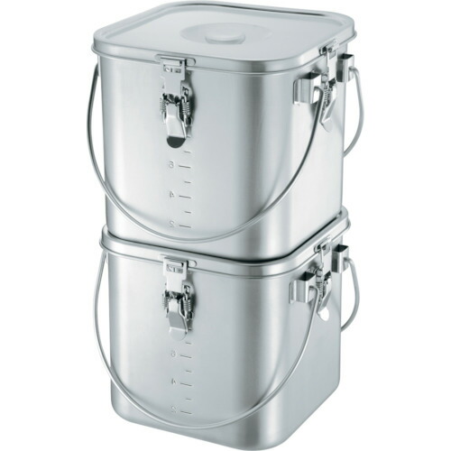 エムテートリマツ　ＫＯ　１９?０　ＩＨ対応角型給食缶　１８ｃｍ　【品番：007715018】_1