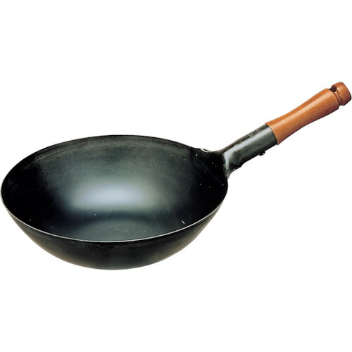 エムテートリマツ　ＳＳ鉄プレス　木柄北京鍋２７ｃｍ　【品番：029273027】