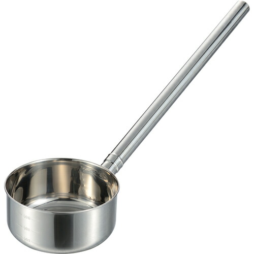 エムテートリマツ　カシワ１８?８ステンレス柄目盛付水杓子１６ｃｍ（１４００ｃｃ）　【品番：032674016】