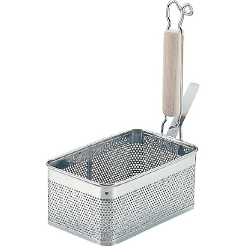 エムテートリマツ　ＵＫ１８?８パンチング木柄角てぼ／縦型（大）　【品番：070438002】