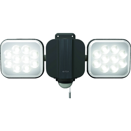 ムサシ　ＲＩＴＥＸ　１４Ｗ２灯フリーアーム式ＬＥＤセンサーライト　【品番：LED-AC2028】