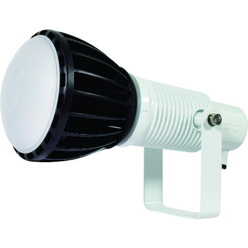 日動工業　エコビックＬＥＤ投光器１００Ｗ　常設用　ワイド　アース付　電線２ｍ　本体白、電球黒　【品番：ATL-E100J-WW-50K】