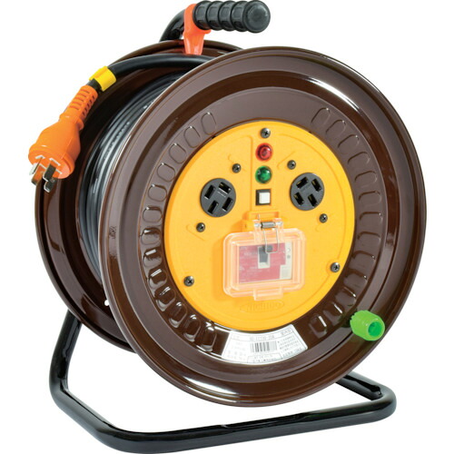 日動工業　電工ドラム　三相２００Ｖ　過負荷漏電保護兼用ブレーカ付　２０ｍ　【品番：ND-EC320-20A】