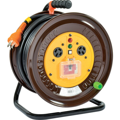日動工業　電工ドラム　三相２００Ｖ　過負荷漏電保護兼用ブレーカ付　３０ｍ　【品番：ND-EC330-20A】
