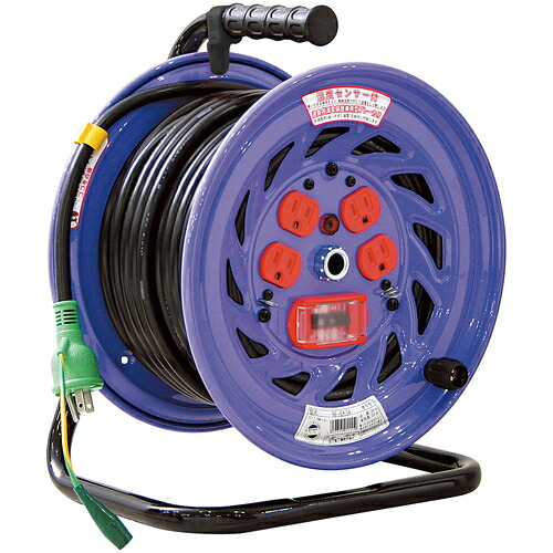 日動工業　電工ドラム　過負荷漏電保護兼用ブレーカ付　３０ｍ　【品番：NF-EK34】
