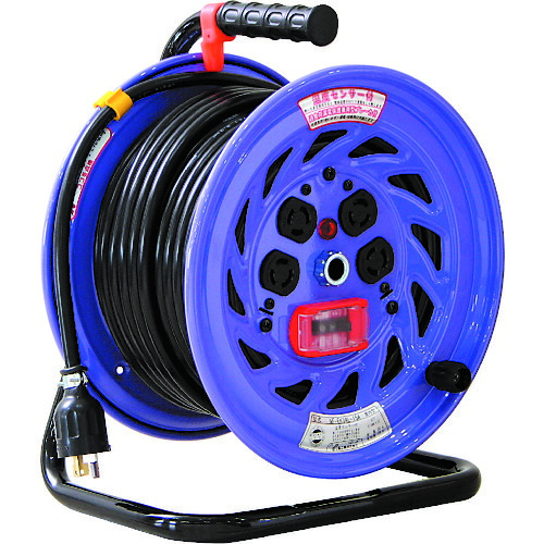 日動工業　電工ドラム　ロック（引掛）式コンセントドラム１００Ｖ　アース付　過負荷漏電しゃ断器付　３０ｍ　【品番：NF-EK34L-15A】