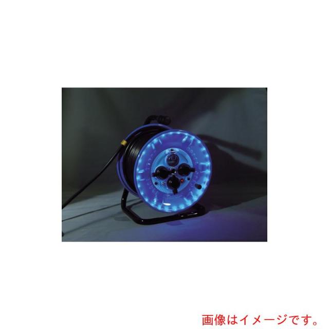 日動工業　電工ドラム　防雨型ＬＥＤラインドラム　緑　漏電保護専用　３０ｍ　【品番：NPWL-EB33-G】