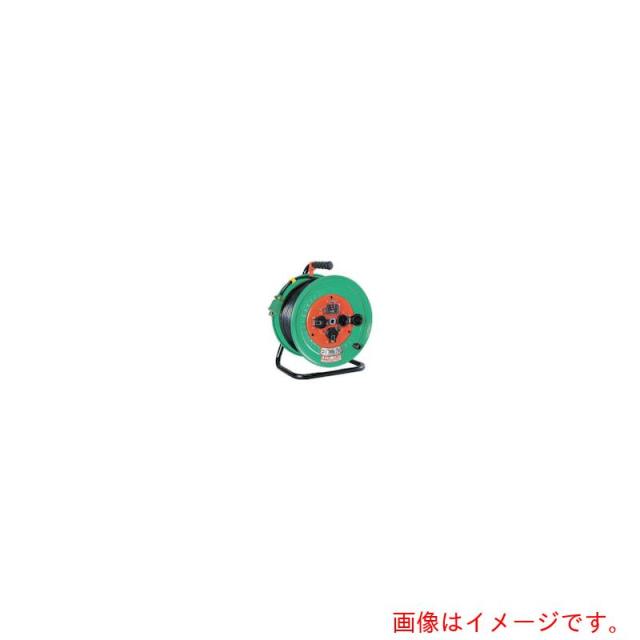 日動工業　電工ドラム　屋外型　過負荷漏電保護兼用ブレーカ付　２ＰＮＣＴ極太電線　３０ｍ　【品番：NW-EK33FPN】