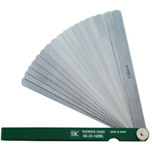 【メール便対応】新潟精機　SK　スキマゲージ　シクネスゲージ　１５０ＭＬ　カラースリーブタイプ　緑　【品番：CS-150ML】