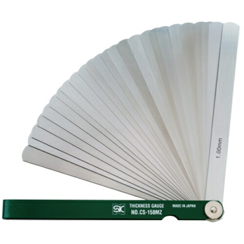 【メール便対応】新潟精機　SK　スキマゲージ　シクネスゲージ　１５０ＭＺ　カラースリーブタイプ　緑　【品番：CS-150MZ】