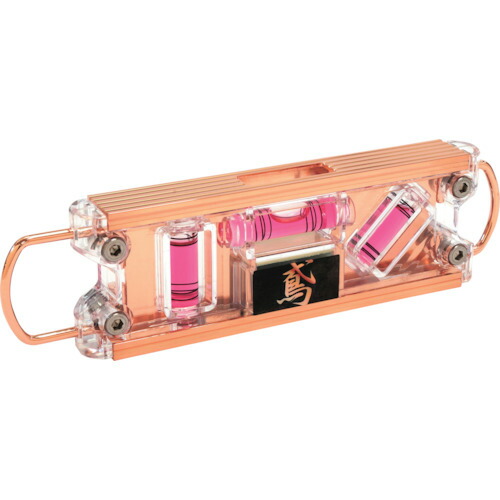 【メール便対応】新潟精機　SK　水平器　鳶レベルＰＲＯ　ピンクゴールド　【品番：ED-TBPPGR】