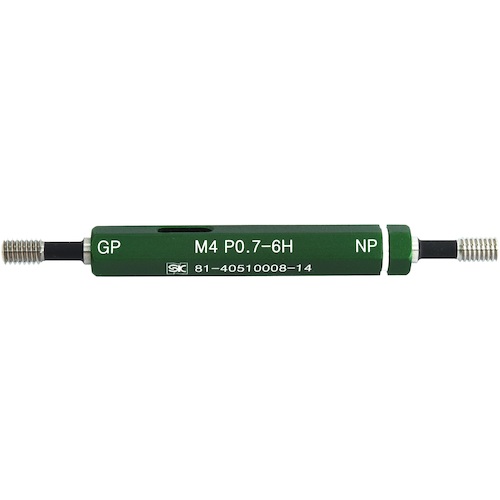 【メール便対応】新潟精機　SK　限界ねじプラグセット検査用　ＩＳＯ導入ＪＩＳ規格　Ｍ４ｘＰ０．７−６Ｈ　【品番：GPNP-0407I】