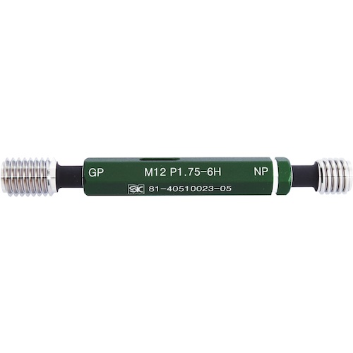 新潟精機　SK　限界ねじプラグセット検査用　ＩＳＯ導入ＪＩＳ規格　Ｍ１２ｘＰ１．７５−６Ｈ　【品番：GPNP-12175I】