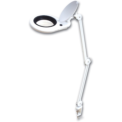 新潟精機　SK　アーム式ＬＥＤ拡大鏡　４倍　φ１４０ｍｍ　【品番：LS4-150A】