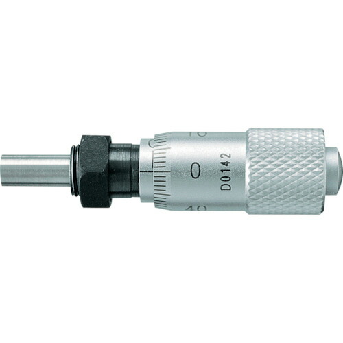 新潟精機　SK　マイクロメータヘッド　測定範囲０〜６．５ｍｍ　ナット付ステム　先端平面　【品番：1001-350】