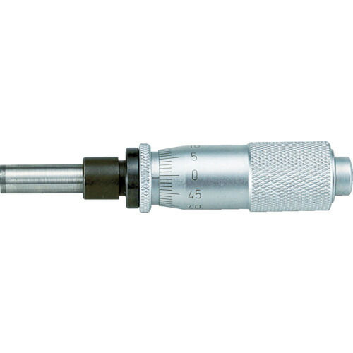 新潟精機　SK　マイクロメータヘッド　測定範囲０〜１５ｍｍ　ストレートステム・クランプ付　先端平面　【品番：1709-050】