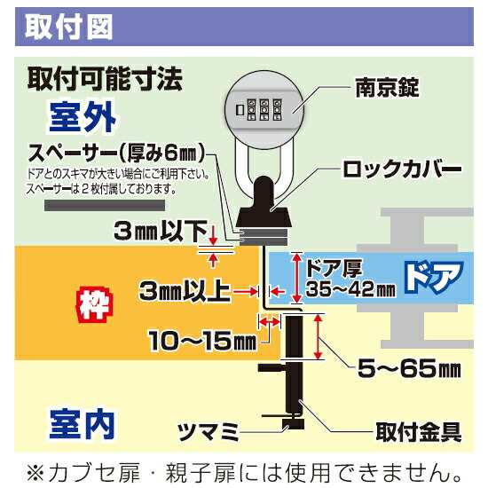 在庫処分】ノムラテック 快適防犯 どあロックガード 南京錠タイプ 外開きドア用 【品番：N-1070】◯の通販はau PAY マーケット 住設プロ  au PAY マーケット－通販サイト